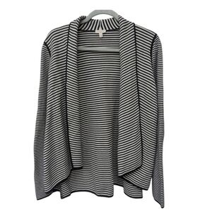 Talbot's medium open cardigan black and white